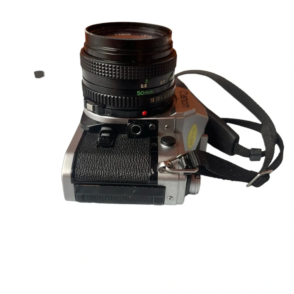 Canon AE-1 Program Chrome 35mm Film SLR Camera w/ 50mm F1.8 Lens used - Picture 5 of 9